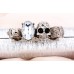 Evening Bag - Skull & Stone Knuckle Clutch Bags - Silver - BG-EHP7017SV